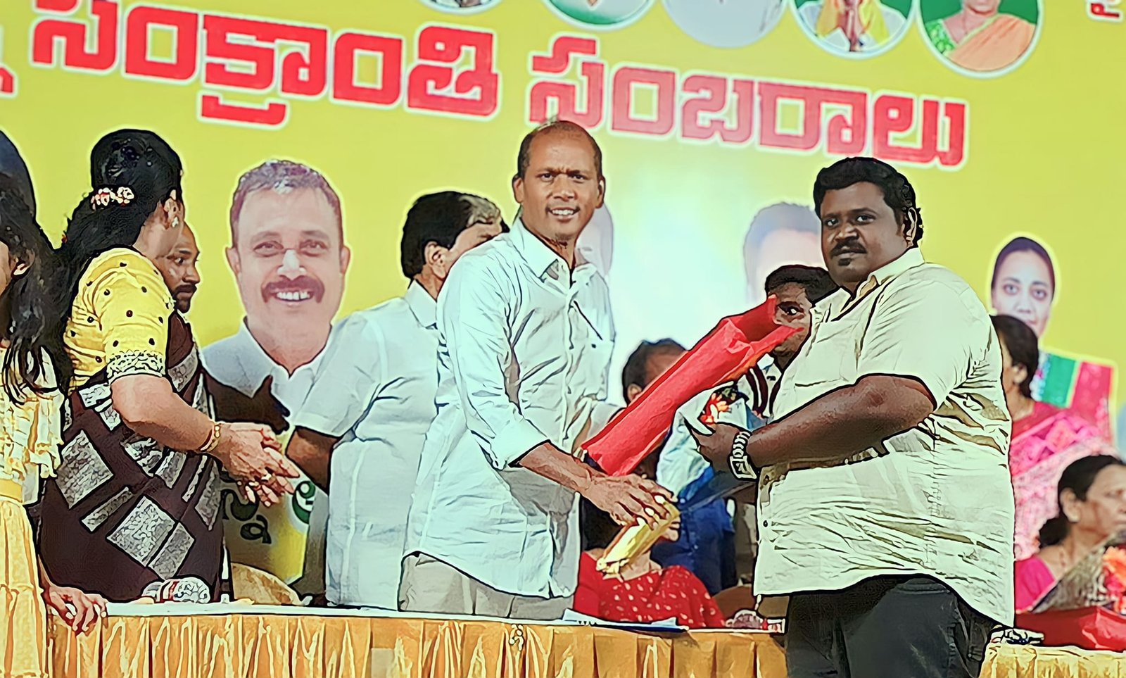 Honored at Sankranti Sambaralu Celebrations by B.N.VIJAY KUMAR. MLA SN PADU