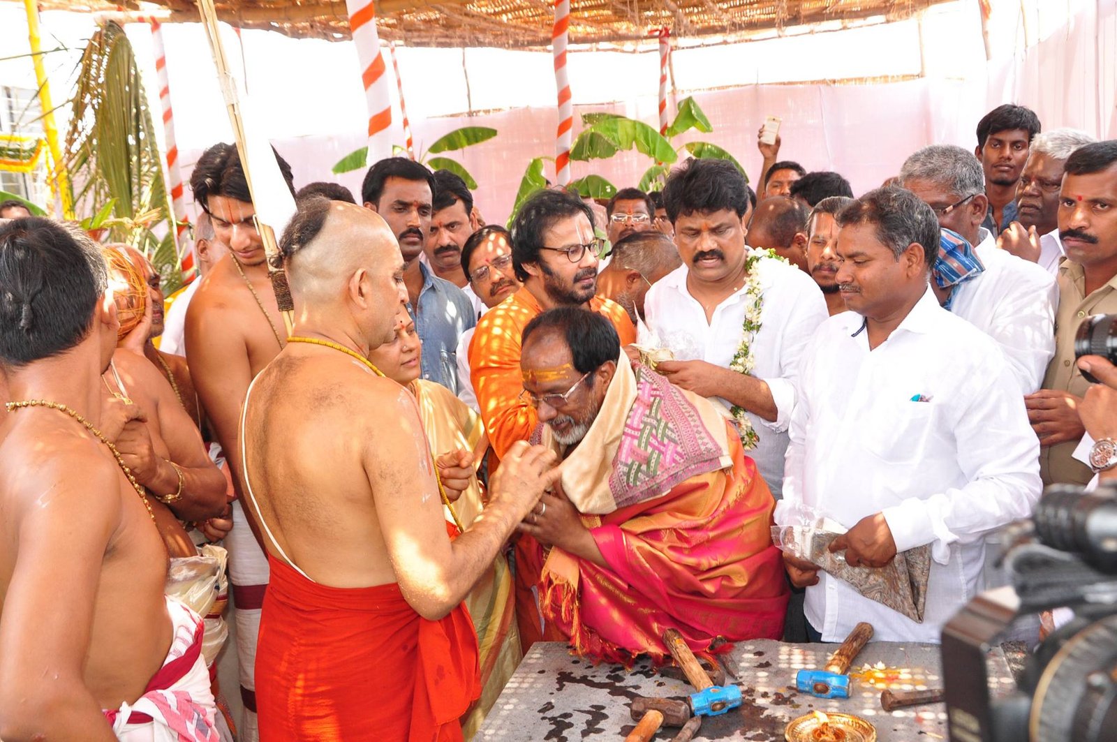 Dr. Velu Anandachari Performs Sacred Bhoomi Puja for New Temple Construction