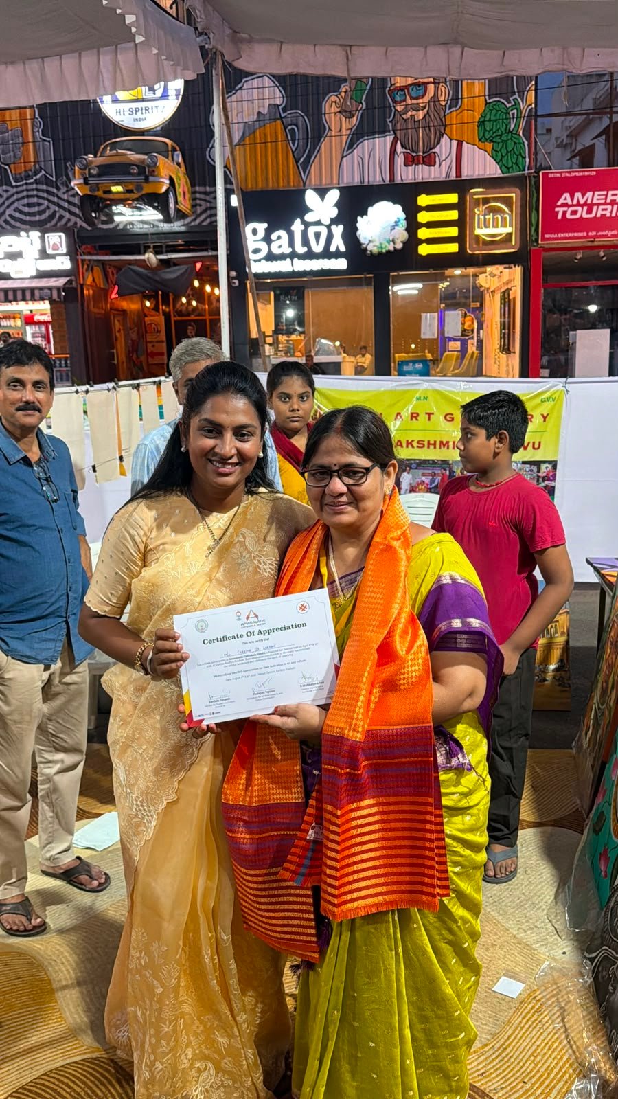Felicitation from AP Cultural Department Chairperson Podapati Tejaswi garu