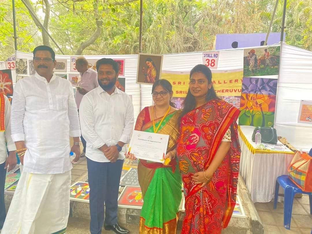 Certificate of Appreciation from AP Cultural Dept Chairperson Podapati Tejaswi garu
