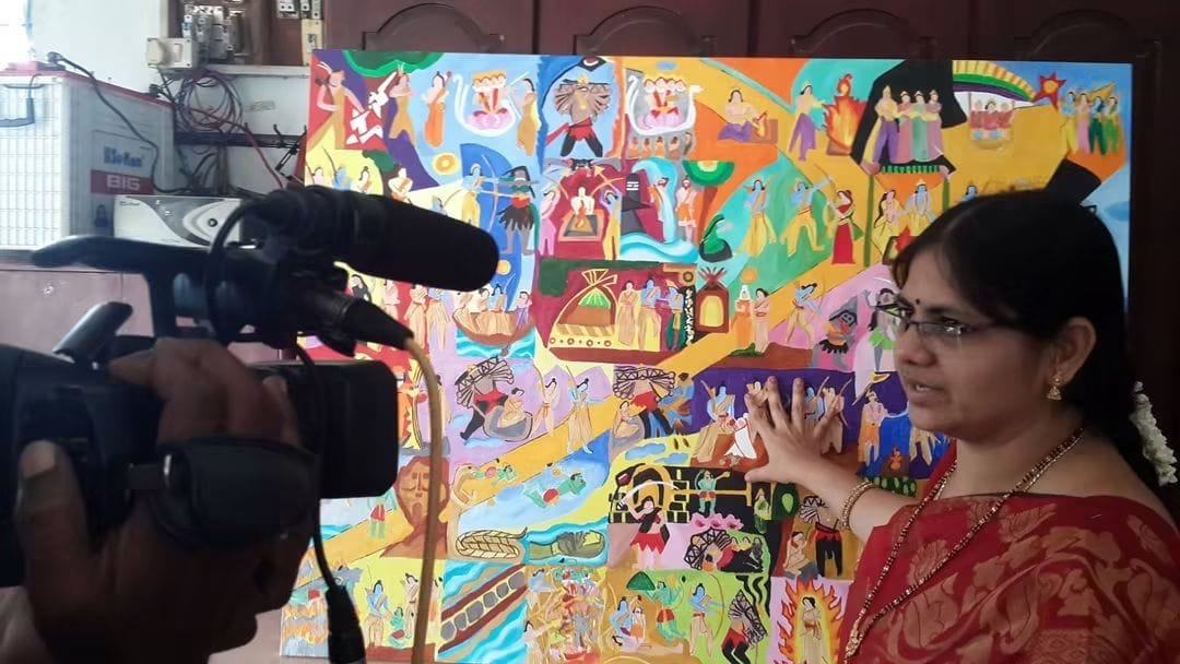 Interview for my painting Ramo Vigrahavaan Dharmaha
