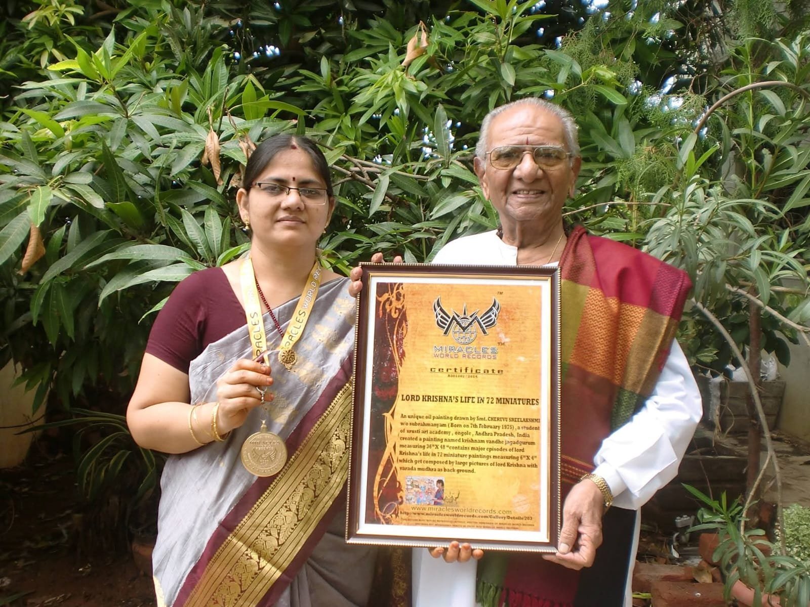Miracle Book of World Records for Krishnam Vande Jagadgurum
